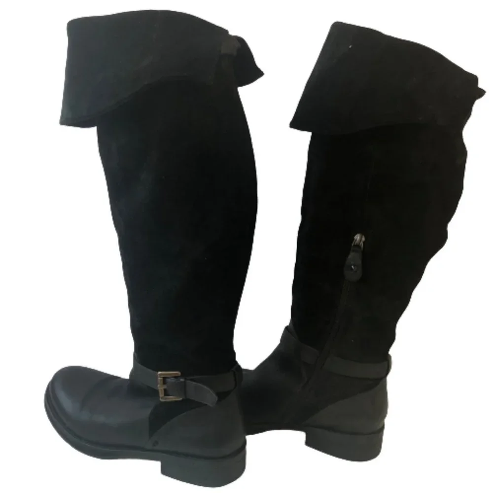 Gentle Souls Over The Knee Boot Two Leathers